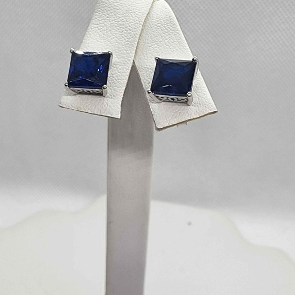 Jewelry - NEW Sterling Silver 925 Royal Blue GemStone Studs - Earrings